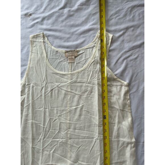 April Cornell White Cotton Dress Medium Lagenlook Minimalist - Picture 4 of 4